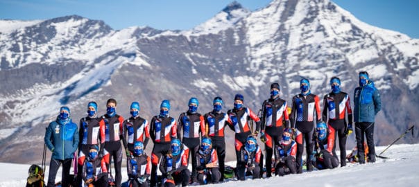 L'équipe de France de ski-alpinisme en stage à Tignes